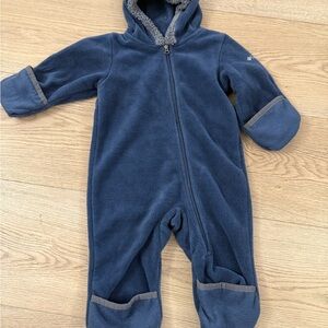 Columbia Navy Hooded Kids Footie